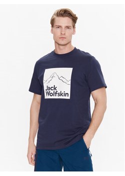 Jack Wolfskin T-Shirt Brand 1809021 Granatowy Regular Fit ze sklepu MODIVO w kategorii T-shirty męskie - zdjęcie 168603898