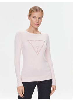 Guess Sweter W4RR53 Z2NQ2 Różowy Slim Fit ze sklepu MODIVO w kategorii Swetry damskie - zdjęcie 168603928