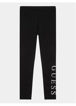 Guess Legginsy J93B11 K82K0 Czarny Slim Fit ze sklepu MODIVO w kategorii Spodnie dziewczęce - zdjęcie 168603985