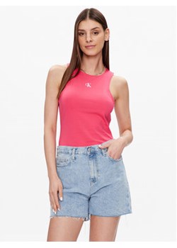Calvin Klein Jeans Top J20J220765 Różowy Regular Fit ze sklepu MODIVO w kategorii Bluzki damskie - zdjęcie 168605027