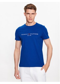 Tommy Hilfiger T-Shirt Logo MW0MW11797 Granatowy Slim Fit ze sklepu MODIVO w kategorii T-shirty męskie - zdjęcie 168605056