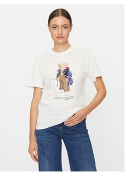 Polo Ralph Lauren T-Shirt 211910129001 Biały Regular Fit ze sklepu MODIVO w kategorii Bluzki damskie - zdjęcie 168605375