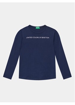 United Colors Of Benetton Bluzka 3096C10D3 Granatowy Regular Fit ze sklepu MODIVO w kategorii T-shirty chłopięce - zdjęcie 168605977