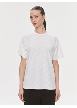 Elisabetta Franchi T-Shirt MA-006-41E2-V150 Biały Regular Fit ze sklepu MODIVO w kategorii Bluzki damskie - zdjęcie 168606249