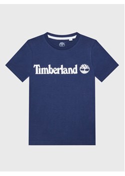 Timberland T-Shirt T25T77 S Granatowy Regular Fit ze sklepu MODIVO w kategorii T-shirty chłopięce - zdjęcie 168606417
