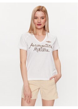 Aeronautica Militare T-Shirt 231TS2094DJ598 Biały Regular Fit ze sklepu MODIVO w kategorii Bluzki damskie - zdjęcie 168606647