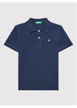 United Colors Of Benetton Polo 3089C300L Granatowy Regular Fit ze sklepu MODIVO w kategorii T-shirty chłopięce - zdjęcie 168607645