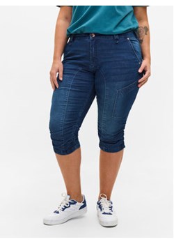 Zizzi Szorty jeansowe J10111A Granatowy Slim Fit ze sklepu MODIVO w kategorii Szorty - zdjęcie 168607925
