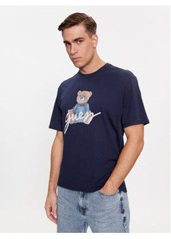 Guess T-Shirt M4RI81 K9RM1 Niebieski Slim Fit ze sklepu MODIVO w kategorii T-shirty męskie - zdjęcie 168608968