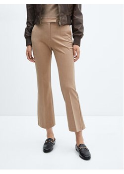 Mango Spodnie materiałowe Emily 57048267 Beżowy Regular Fit ze sklepu MODIVO w kategorii Spodnie damskie - zdjęcie 168608969