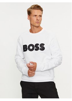 Boss Bluza Soleri 01 50494091 Biały Relaxed Fit ze sklepu MODIVO w kategorii Bluzy męskie - zdjęcie 168609028