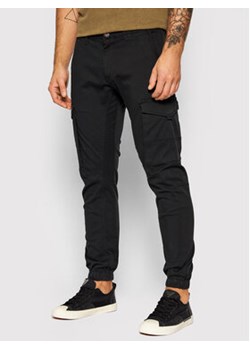 Jack&Jones Spodnie materiałowe Paul 12139912 Czarny Tapered Fit ze sklepu MODIVO w kategorii Spodnie męskie - zdjęcie 168610068