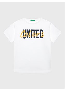 United Colors Of Benetton T-Shirt 3096C109X Biały Regular Fit ze sklepu MODIVO w kategorii T-shirty chłopięce - zdjęcie 168611267