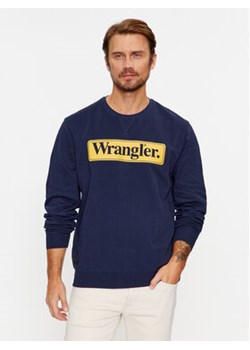 Wrangler Bluza Seasonal 112341196 Granatowy Regular Fit ze sklepu MODIVO w kategorii Bluzy męskie - zdjęcie 168611378