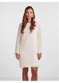 YAS Sukienka codzienna Lomia 26031165 Biały Regular Fit ze sklepu MODIVO w kategorii Sukienki - zdjęcie 168611536