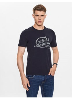 Guess T-Shirt M3YI27 J1314 Niebieski Slim Fit ze sklepu MODIVO w kategorii T-shirty męskie - zdjęcie 168611556