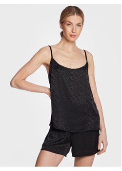 Hugo Koszulka piżamowa Satinoir 50485389 Czarny Regular Fit ze sklepu MODIVO w kategorii Piżamy damskie - zdjęcie 168612406