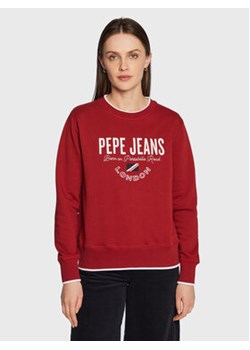 Pepe Jeans Bluza Charline PL581245 Czerwony Regular Fit ze sklepu MODIVO w kategorii Bluzy damskie - zdjęcie 168613187