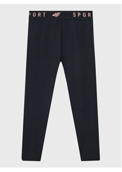 4F Legginsy HJZ22-JSPDF002 Czarny Slim Fit ze sklepu MODIVO w kategorii Spodnie dziewczęce - zdjęcie 168613349