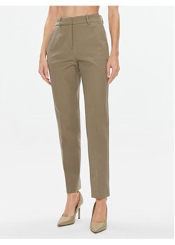 Calvin Klein Chinosy Gabardine K20K205785 Beżowy Slim Fit ze sklepu MODIVO w kategorii Spodnie damskie - zdjęcie 168614075