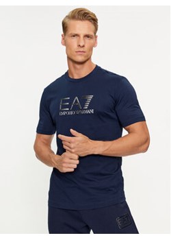 EA7 Emporio Armani T-Shirt 6RPT71 PJM9Z 1554 Granatowy Regular Fit ze sklepu MODIVO w kategorii T-shirty męskie - zdjęcie 168614656