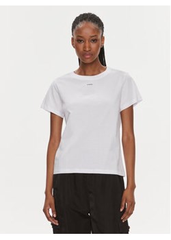 Pinko T-Shirt 100373 A1N8 Biały Regular Fit ze sklepu MODIVO w kategorii Bluzki damskie - zdjęcie 168615016