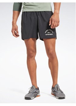 Reebok Szorty sportowe Training Graphic Woven Shorts HT3705 Czarny ze sklepu MODIVO w kategorii Spodenki męskie - zdjęcie 168615577