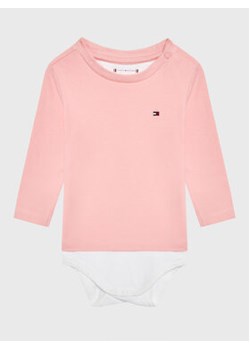 Tommy Hilfiger Body dziecięce Baby Solid KN0KN01408 Różowy Regular Fit ze sklepu MODIVO w kategorii Body niemowlęce - zdjęcie 168615896