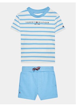 Tommy Hilfiger Komplet t-shirt i szorty sportowe KN0KN01596 Niebieski Regular Fit ze sklepu MODIVO w kategorii Komplety chłopięce - zdjęcie 168617606