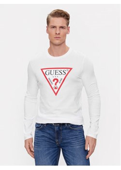 Guess Longsleeve M2YI31 I3Z11 Biały Slim Fit ze sklepu MODIVO w kategorii T-shirty męskie - zdjęcie 168618429