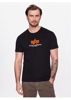 Alpha Industries T-Shirt Basic 100501RB Czarny Regular Fit ze sklepu MODIVO w kategorii T-shirty męskie - zdjęcie 168618979