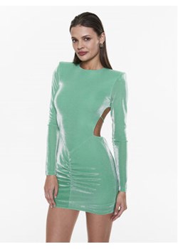 ROTATE Sukienka koktajlowa Metallic Nylon RT2353 Zielony Slim Fit ze sklepu MODIVO w kategorii Sukienki - zdjęcie 168619447