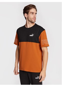Puma T-Shirt Power Colorblock 671567 Pomarańczowy Relaxed Fit ze sklepu MODIVO w kategorii T-shirty męskie - zdjęcie 168619749