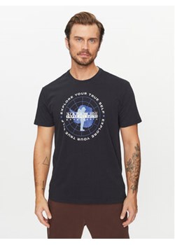 Napapijri T-Shirt NP0A4HFR Czarny Regular Fit ze sklepu MODIVO w kategorii T-shirty męskie - zdjęcie 168620149