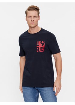 Tommy Hilfiger T-Shirt MW0MW32607 Granatowy Regular Fit ze sklepu MODIVO w kategorii T-shirty męskie - zdjęcie 168620375
