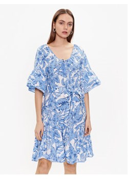 TWINSET Sukienka letnia 231LM2PCC Niebieski Regular Fit ze sklepu MODIVO w kategorii Sukienki - zdjęcie 168621738