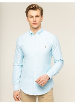 Polo Ralph Lauren Koszula Classics 710784299011 Niebieski Slim Fit ze sklepu MODIVO w kategorii Koszule męskie - zdjęcie 168622329