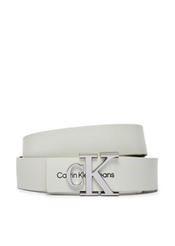 Calvin Klein Jeans Pasek Damski Monogram Hardware 30Mm K60K610281 Biały ze sklepu MODIVO w kategorii Paski damskie - zdjęcie 168622787