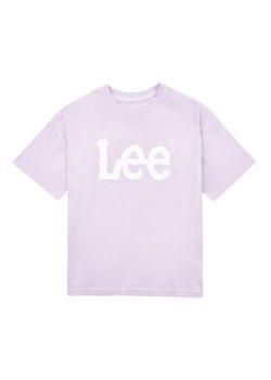 Lee T-Shirt Overdye LEG5080 Fioletowy Regular Fit ze sklepu MODIVO w kategorii Bluzki dziewczęce - zdjęcie 168624117