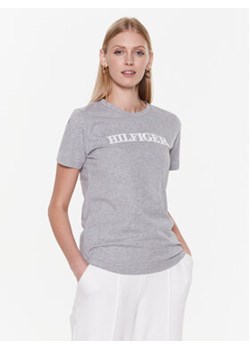 Tommy Hilfiger T-Shirt Tonal WW0WW37562 Szary Regular Fit ze sklepu MODIVO w kategorii Bluzki damskie - zdjęcie 168624205
