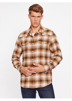 Wrangler Koszula jeansowa Western 112341159 Brązowy Regular Fit ze sklepu MODIVO w kategorii Koszule męskie - zdjęcie 168624506