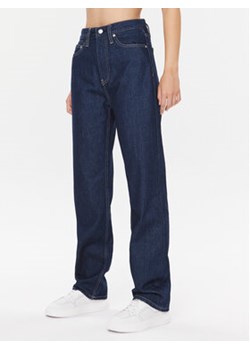 Calvin Klein Jeans Jeansy J20J221785 Granatowy Straight Fit ze sklepu MODIVO w kategorii Jeansy damskie - zdjęcie 168624565