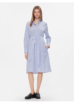 Tommy Hilfiger Sukienka koszulowa Essential WW0WW41001 Niebieski Regular Fit ze sklepu MODIVO w kategorii Sukienki - zdjęcie 168625107