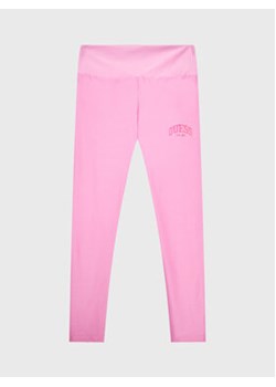 Guess Legginsy J3RB00 MC01P Różowy Slim Fit ze sklepu MODIVO w kategorii Spodnie dziewczęce - zdjęcie 168625439