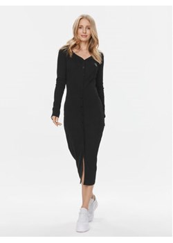 Calvin Klein Jeans Sukienka dzianinowa Label J20J222517 Czarny Slim Fit ze sklepu MODIVO w kategorii Sukienki - zdjęcie 168625735