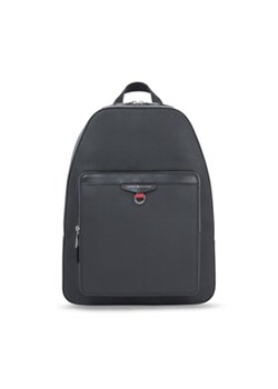 Tommy Hilfiger Plecak Th Structured Leather Backpack AM0AM11561 Czarny ze sklepu MODIVO w kategorii Plecaki - zdjęcie 168625819