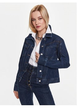 Trussardi Kurtka jeansowa 56S00882 Granatowy Slim Fit ze sklepu MODIVO w kategorii Kurtki damskie - zdjęcie 168625829