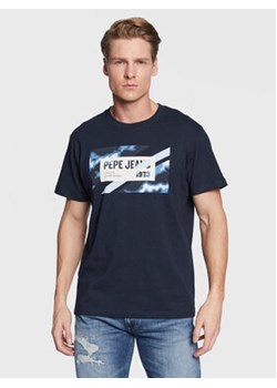Pepe Jeans T-Shirt Rederick PM508685 Granatowy Regular Fit ze sklepu MODIVO w kategorii T-shirty męskie - zdjęcie 168625977