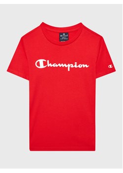 Champion T-Shirt 306285 Czerwony Regular Fit ze sklepu MODIVO w kategorii T-shirty chłopięce - zdjęcie 168626156