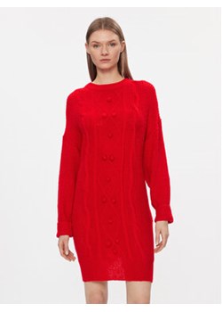 Brave Soul Sukienka dzianinowa LKD-555BERNARD Czerwony Regular Fit ze sklepu MODIVO w kategorii Sukienki - zdjęcie 168626429
